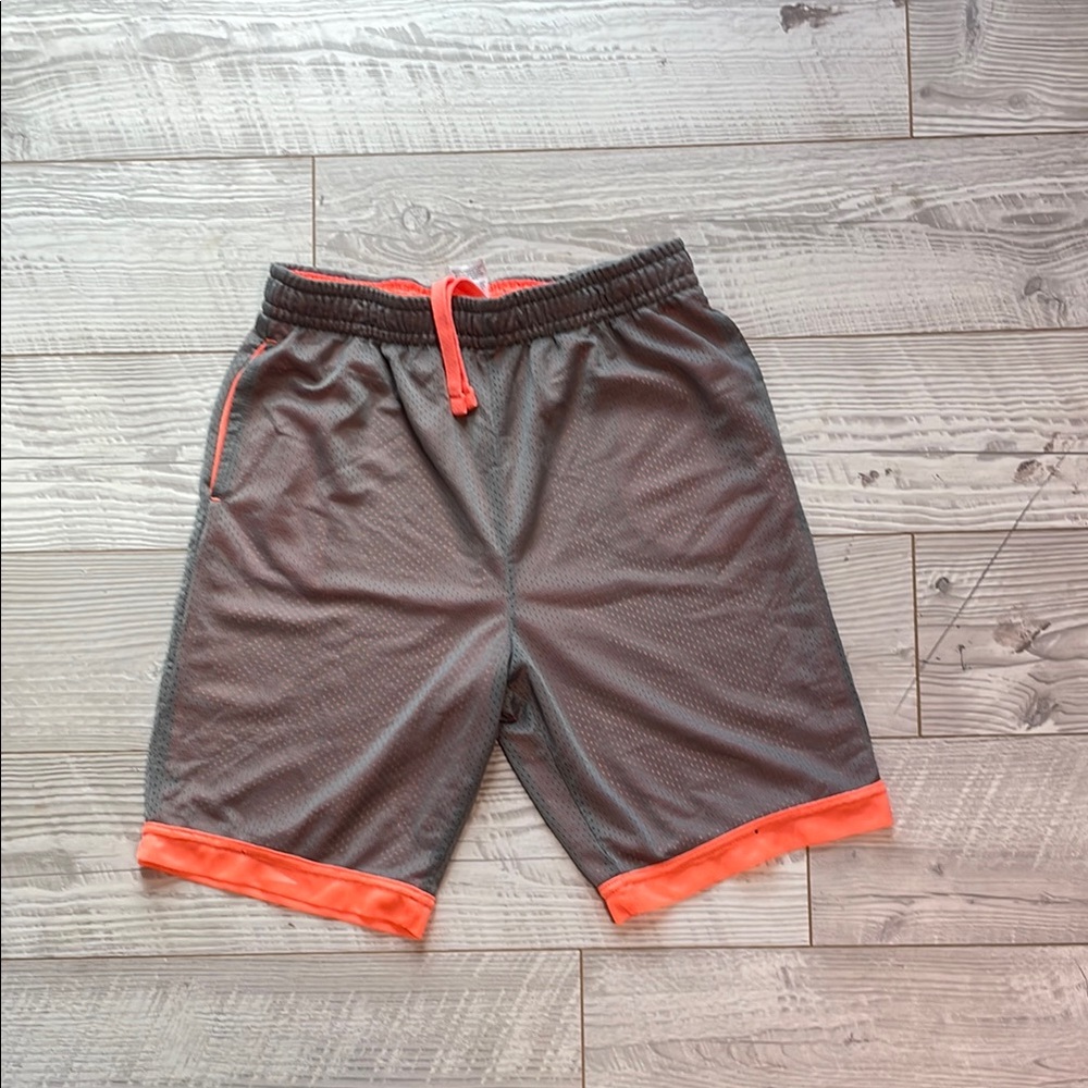Athletic Works Gray and Orange Athletic Shorts